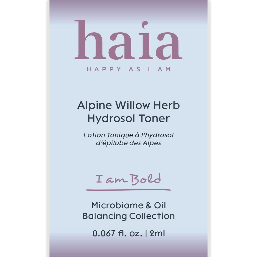 haia "I am Bold" Alpine Willow Herb Hydrosol Toner - Certified Cosmos Organic - Sample Size
