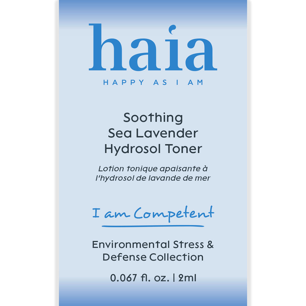 haia "I am Competent" Soothing Sea Lavender Hydrosol Toner - Certified Cosmos Organic - Sample Size