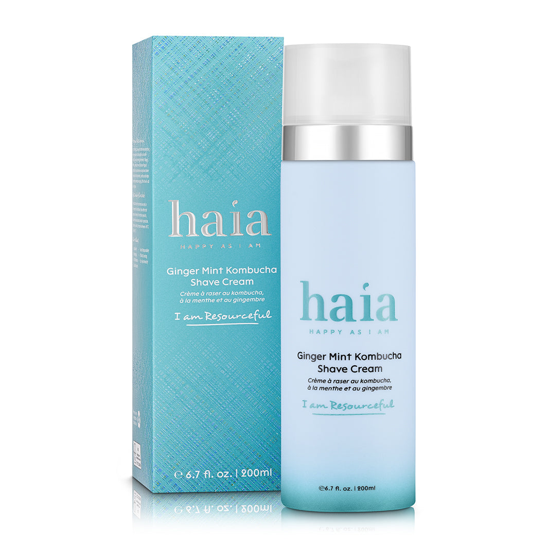 haia "I am Resourceful" Ginger Mint Kombucha Shave Cream - Certified Cosmos Organic - Full Size