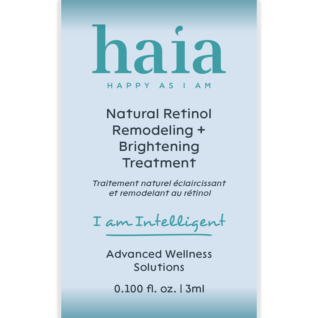 haia "I am Intelligent" Natural Retinol Remodeling + Brightening Treatment - Certified Cosmos Organic - Sample Size