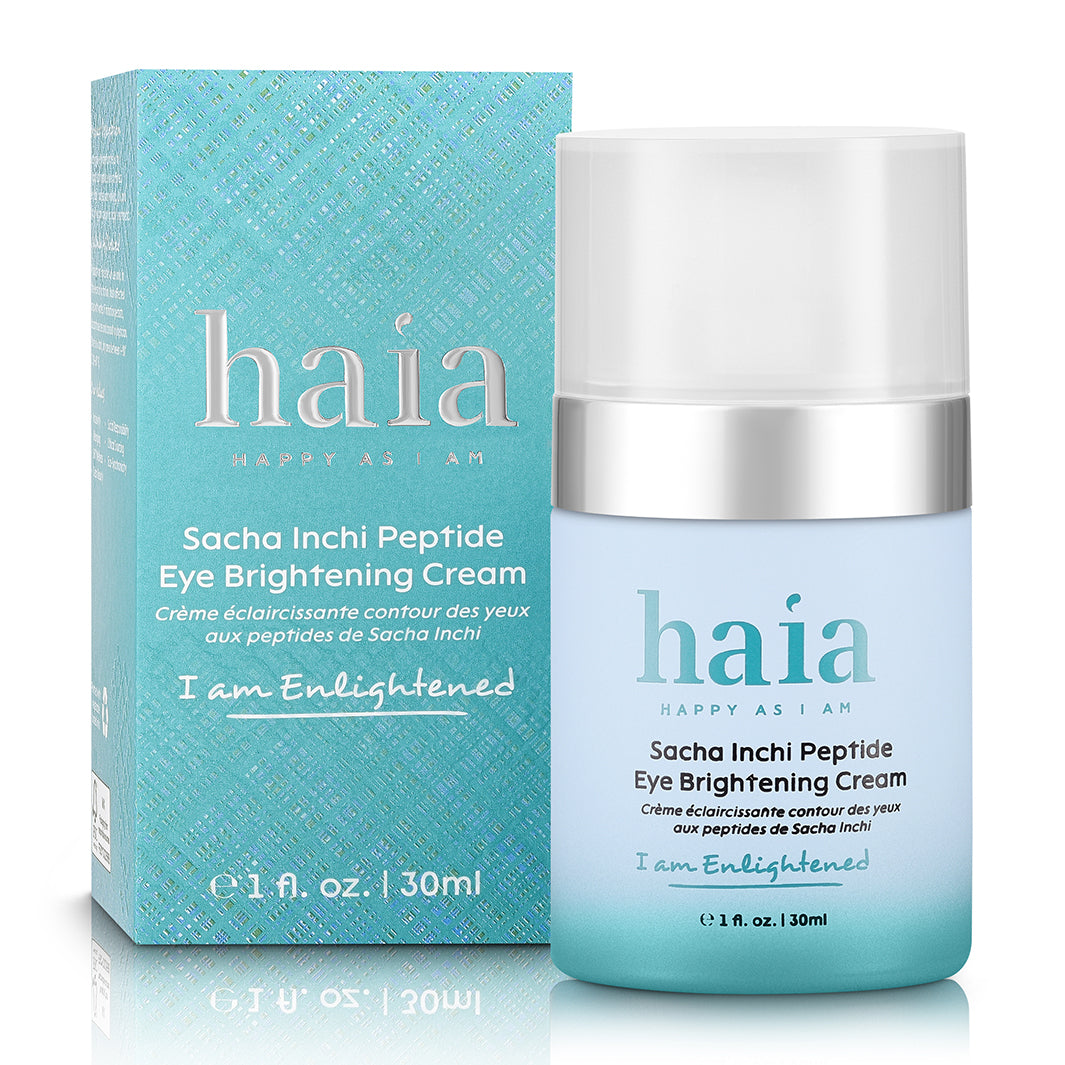 haia "I am Enlightened" Sacha Inchi Peptide Eye Brightening Cream - Certified Cosmos Organic - Full Size
