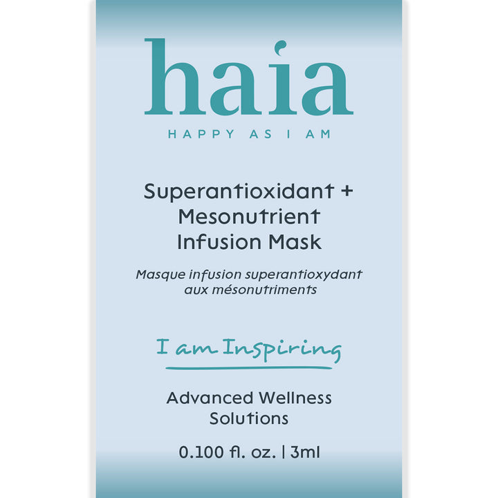haia "I am Inspiring" Superantioxidant + Mesonutrient Infusion Mask - Certified Cosmos Organic - Sample Size